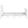 vidaXL Cadre de lit sans matelas blanc bois massif 120x200 cm