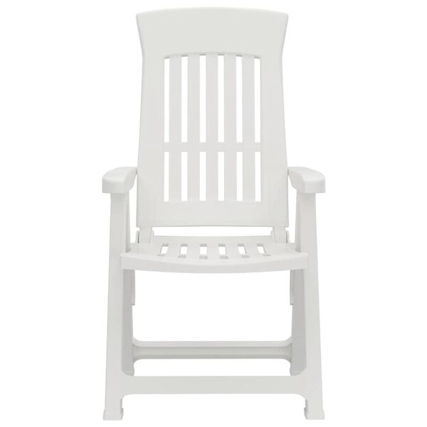 vidaXL Chaises inclinables de jardin lot de 2 blanc PP