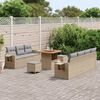 vidaXL Ensemble de canap&eacute; de jardin 10 pcs beige et gris clair