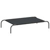 VidaXL Lit sur&eacute;lev&eacute; pour chien noir 110x65x20 cm tissu oxford et acier