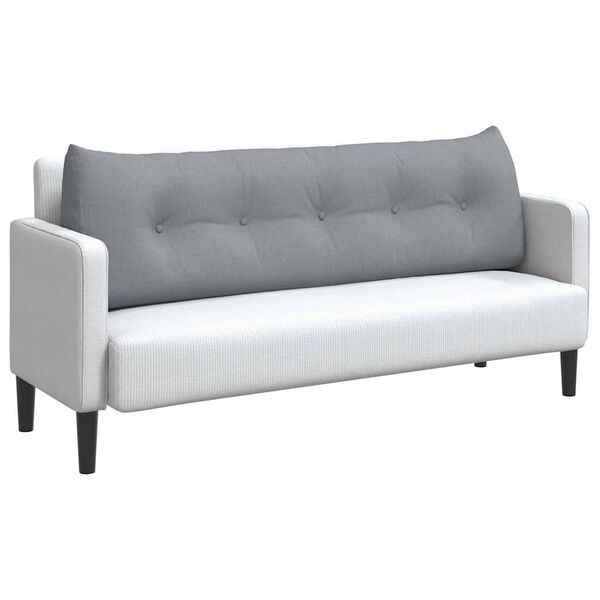 vidaXL Coussin de Dos Gris clair 160 x 24 x 50 cm tissu