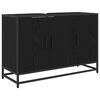 vidaXL Ensemble de mobilier de salle de bain 3 pcs Ch&ecirc;ne noir