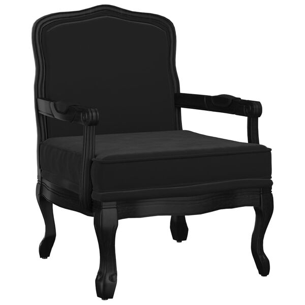 vidaXL Fauteuil noir 64x64x90 cm velours
