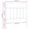 vidaXL T&ecirc;te de lit de remplacement m&eacute;tal noir 80 cm