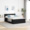 vidaXL Lit ottoman avec matelas et LED noir 140x190 cm tissu