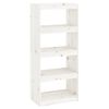 vidaXL Biblioth&egrave;que/S&eacute;parateur de pi&egrave;ce Blanc 60x30x135,5cm Pin massif