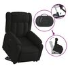 vidaXL Fauteuil inclinable &eacute;lectrique noir tissu