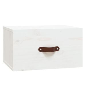 vidaXL Table de chevet murale Blanc 40x29,5x22 cm