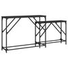 vidaXL Tables console gigognes 2 pcs noir bois d'ing&eacute;nierie