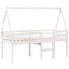 vidaXL Lit haut sans matelas blanc 90x190 cm bois de pin massif