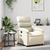 vidaXL Fauteuil inclinable de massage Cr&egrave;me Similicuir