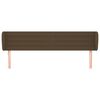 vidaXL T&ecirc;te de lit avec oreilles Marron fonc&eacute; 183x23x78/88 cm Tissu