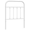 vidaXL T&ecirc;te de lit de remplacement m&eacute;tal blanc 75 cm