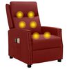 vidaXL Fauteuil de massage électrique Rouge bordeaux Similicuir