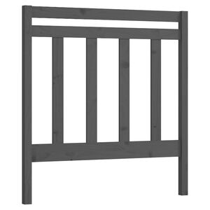vidaXL T&ecirc;te de lit Gris 81x4x100 cm Bois massif de pin