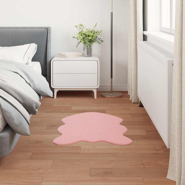 vidaXL Tapis en fausse anti-d&eacute;rapant Olite Rose 80 x 120 cm Polyester