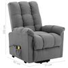 vidaXL Fauteuil de massage inclinable Gris clair Tissu