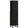 vidaXL Armoire de salle de bain noir 38x33x160 cm bois massif manguier