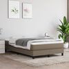 vidaXL Sommier &agrave; lattes de lit avec matelas Taupe 120x200 cm Tissu