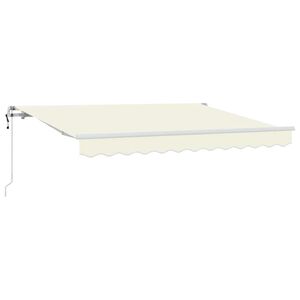 vidaXL Auvent R&eacute;tractable Cr&egrave;me 300 x 200 cm tissu