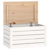 vidaXL Bo&icirc;te de rangement Blanc 59,5x36,5x33 cm Bois massif de pin