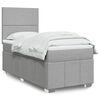 vidaXL Sommier &agrave; lattes de lit avec matelas Gris clair 100x200cm Tissu