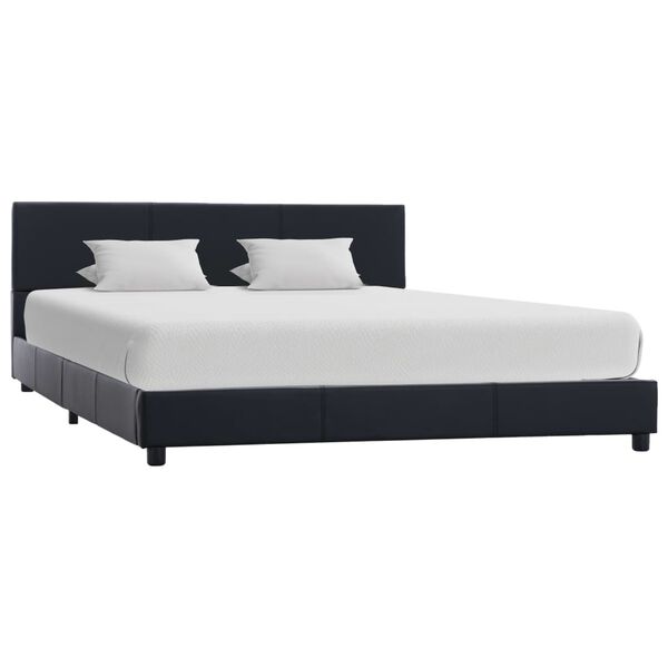 vidaXL Cadre de lit sans matelas noir similicuir 120x200 cm