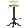 vidaXL Tabourets de bar lot de 2 Fonte et bois de récupération solide