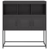 vidaXL Buffet noir 100,5x39x107 cm acier laminé à froid