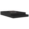 vidaXL Cadre de lit avec rangement Ch&ecirc;ne noir 135 cm Bois d'ing&eacute;nierie