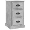 vidaXL Table de chevet gris b&eacute;ton 39x39x67 cm bois d'ing&eacute;nierie