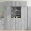 vidaXL Buffet haut sonoma gris 80x42,5x185 cm bois d'ing&eacute;nierie