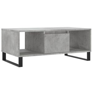 vidaXL Table basse Gris b&eacute;ton 90x50x36,5 cm Bois d'ing&eacute;nierie