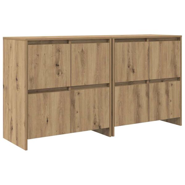 vidaXL Buffets 2 pcs ch&ecirc;ne artisanal 70 x 41 x 75 cm Bois d'ing&eacute;nierie