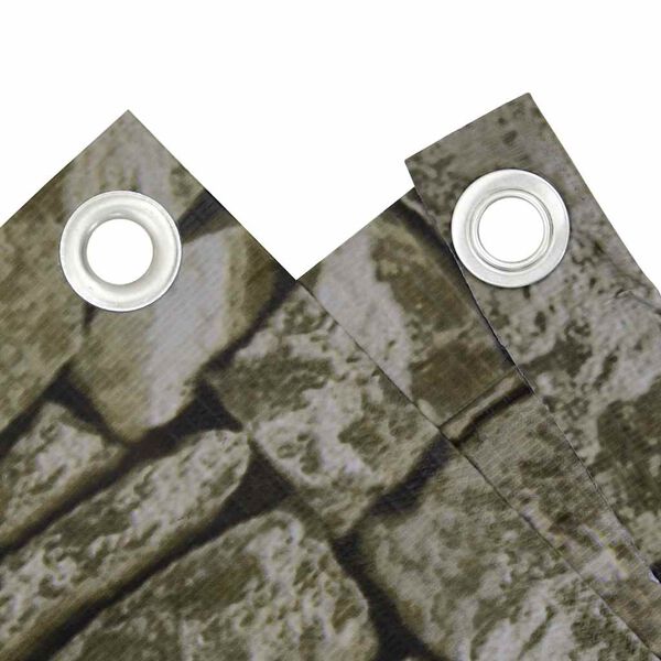 vidaXL &Eacute;cran d'intimit&eacute; de balcon aspect pierre 500x90 cm PVC