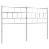 vidaXL T&ecirc;te de lit m&eacute;tal blanc 150 cm