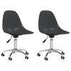 vidaXL Chaises pivotantes &agrave; manger lot de 2 gris clair PP