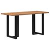 vidaXL Table de bar rectangulaire en ch&ecirc;ne massif avec bords naturels 200 x 80 x 92 cm