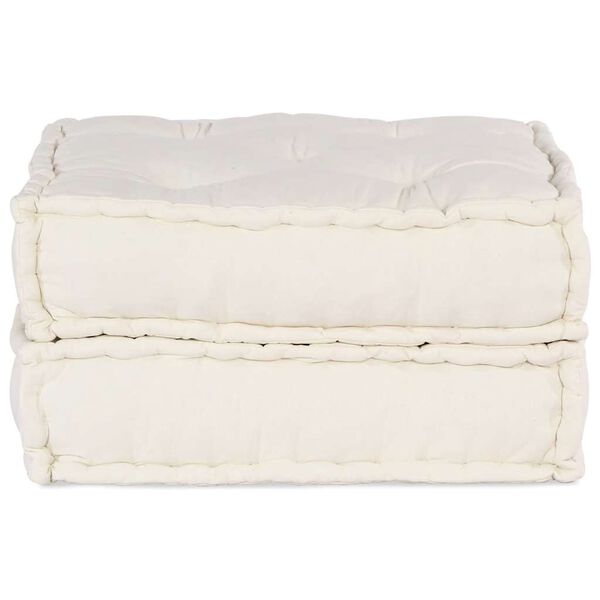 vidaXL Canap&eacute; modulaire cr&egrave;me 70x70x36 tissu