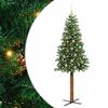 vidaXL Sapin de No&euml;l mince Vert 180 cm PVC et bois de pin massif