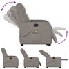 vidaXL Fauteuil inclinable de massage électrique Taupe Tissu