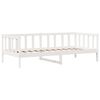 vidaXL Lit de jour et tiroirs sans matelas blanc 90x200 cm bois massif