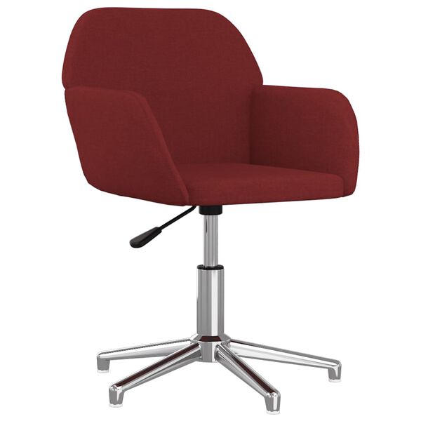 vidaXL Chaises pivotantes &agrave; manger lot de 2 Rouge bordeaux Tissu