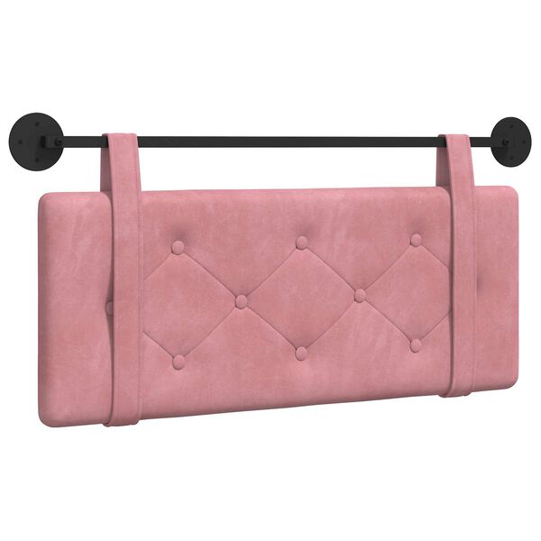 vidaXL T&ecirc;te de lit suspendue Rose 110 x 55 x 5 cm Velours