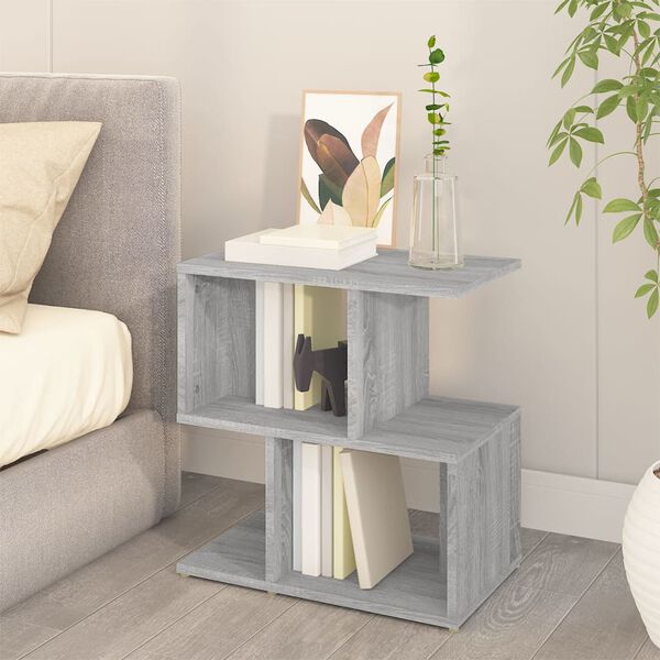 vidaXL Table de chevet 2pcs Sonoma gris 50x30x51,5cm Bois d'ing&eacute;nierie