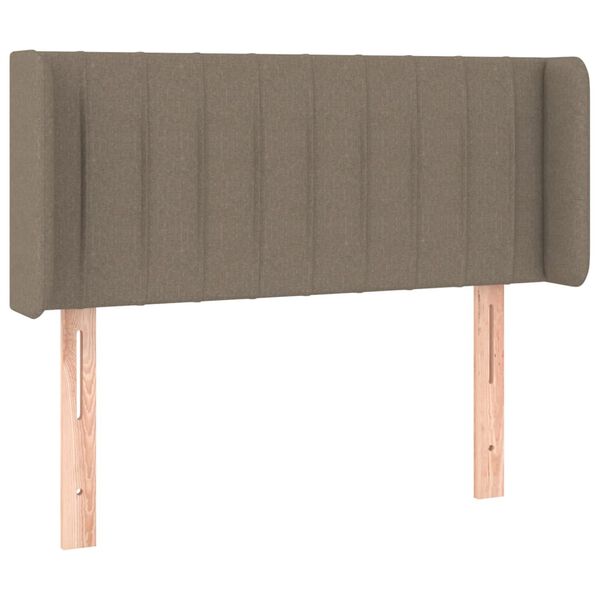 vidaXL T&ecirc;te de lit avec oreilles Taupe 103x16x78/88 cm Tissu