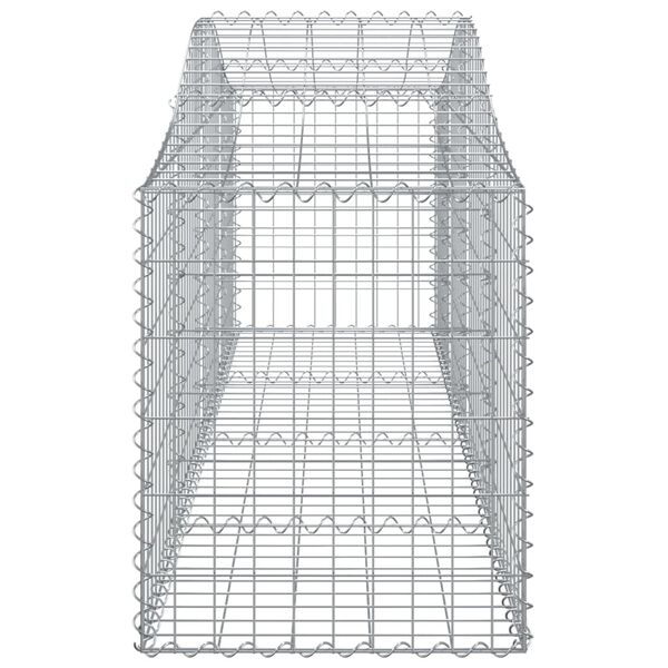 vidaXL Panier de gabions arqué 200x50x60/80 cm Fer galvanisé