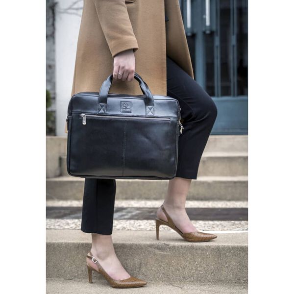 Exacompta Sac d'ordinateur portable Exactive Cuir v&eacute;ritable