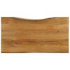 vidaXL Dessus de table 100x60x3,8 cm bord vivant bois massif manguier