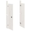 vidaXL Portes de cuisine d'extérieur 2 pcs blanc bois de pin massif
